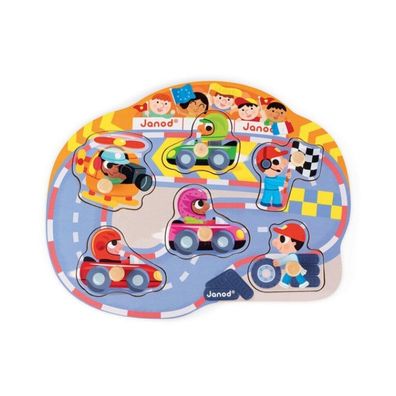 Janod - Wooden Puzzle Happy Race (7 pcs.)
