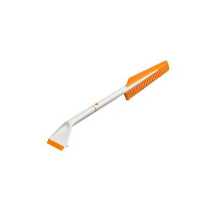 SnowXpert Eiskratzer & Schneebürste (weiß/orange, 9,5cm)