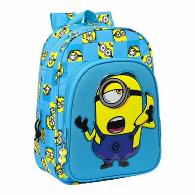 Schulrucksack Minions Minionstatic Blau (26 x 34 x 11 cm)