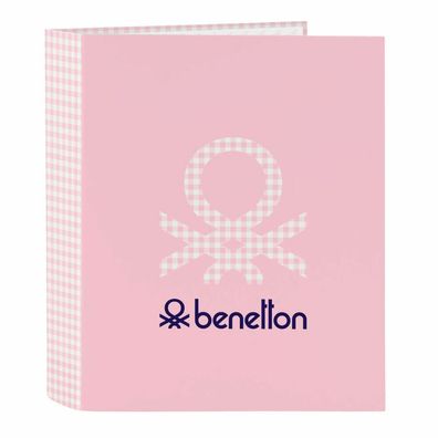 Ringbuch Benetton Vichy Rosa A4 (27 x 33 x 6 cm)