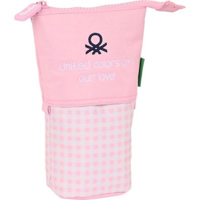 Federmäppchen stehend Benetton Vichy Rosa (8 x 19 x 6 cm)