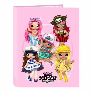 Ringbuch Na!Na!Na! Surprise Sparkles Rosa A4 (26.5 x 33 x 4 cm)