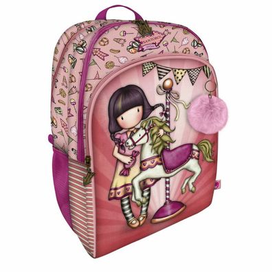 Schulrucksack Gorjuss Carousel Lachsfarben (34.5 x 43.5 x 22 cm)