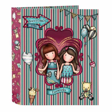 Ringbuch Gorjuss Fireworks Granatrot A4 (27 x 33 x 6 cm)