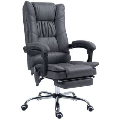 Massage-Bürostuhl mit Wärmefunktion, 135° neigbar, ergonomisch, bis 120?kg, grau