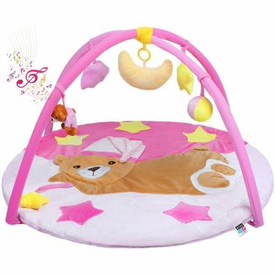 Spieldecke mit Melodie PlayTo spici teddybär rosa