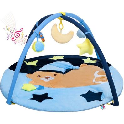 Spieldecke mit Melodie PlayTo spici teddybär blau