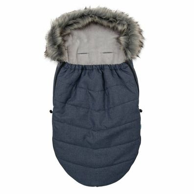 New Baby Baby Snood mit Ziegenleder dunkelblau