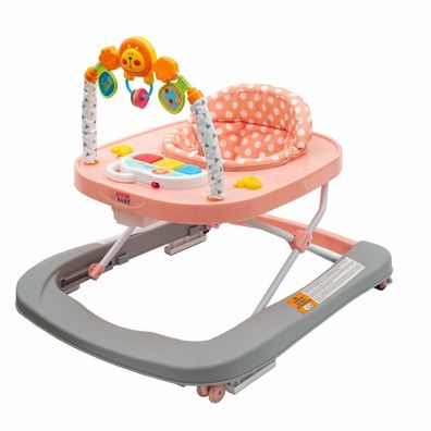 Lauflernwagen mit Silikonrädern New Baby Forest Kingdom Pink