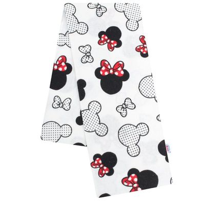Flanellwindel mit Aufdruck New Baby weiß Mickey & Minnie