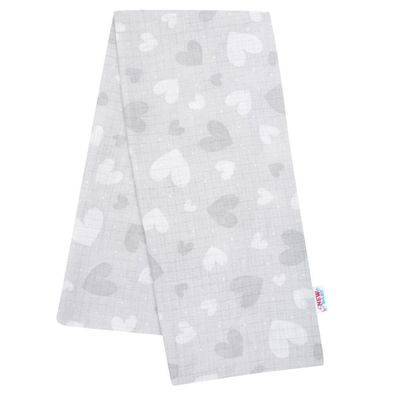Baumwollwindel mit New Baby grauem Herzdruck
