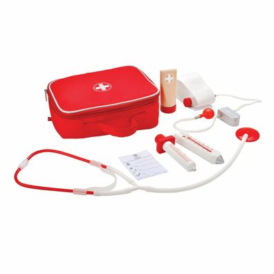 Hape Dein Doktorset Arztkoffer Rollenspiel-Set aus Holz ab 3 Jahren
