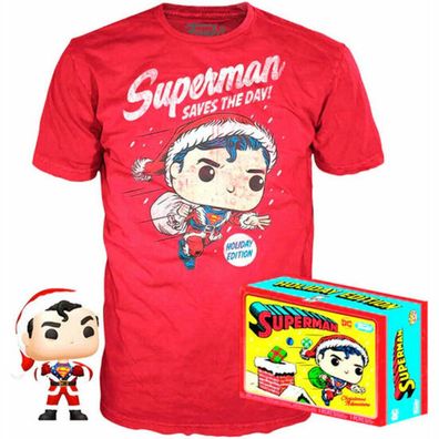 Set Figur POP & Tee Back DC Comics Superman Exklusiv Beflockt
