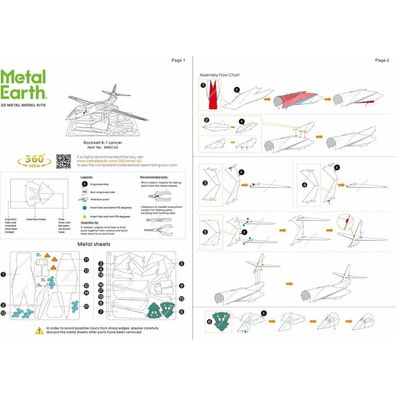 METAL EARTH 3D-Rätsel Bomber Rockwell B-1 Lancer