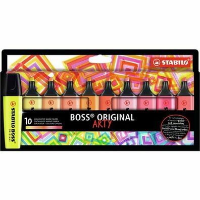 Stabilo-Boss Textmarker Arty 10er-Sc warme Farben