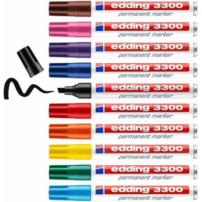Edding Filzschreiber 3300 10er-Pc sortierte Farben (Farben 1-10)