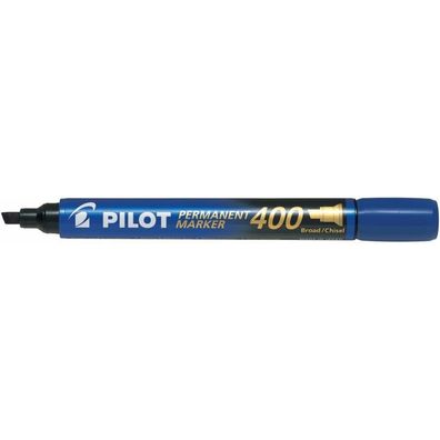 Permanentmarker 400 Pilot ca 4mm blau Keilspitze Tinte