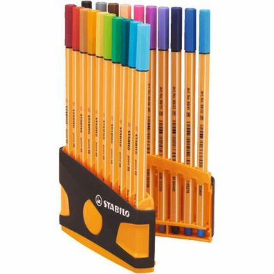 Stabilo-Point 88 Color- Parade 20er Kunststoffbox anthrazit-orange