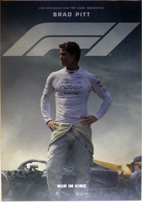 F1 - Der Film - Original Kinoplakat A1 - Teasermotiv - Brad Pitt - Filmposter