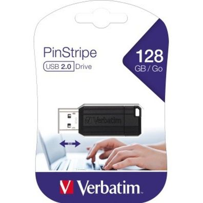 USB Stick Verbatim PinStripe 128GB schwarz