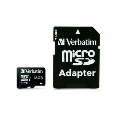 microSDHC 16 GB Class 10 (schwarz, UHS-I U1, Class 10, V10)