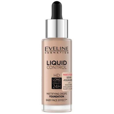 Eveline Liquid Control HD Face Primer mit Tropfer Nr. 025 Light Rose 32ml