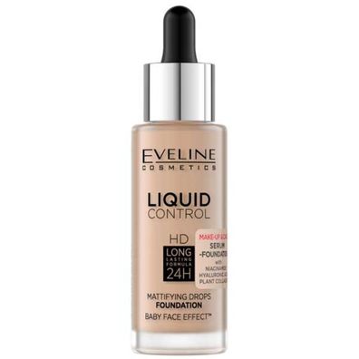 Eveline Liquid Control HD Face Primer mit Tropfer Nr. 035 Natural Beige 32ml