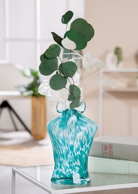 Gilde Glasart, Vase, Corinna , Fraumotiv, Glas, grün, , L. 11 cm, B. 19 cm, H