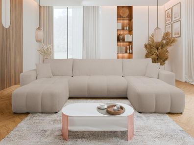 Ecksofa Furyn U mit Schlaffunktion und Bettkasten Sofa Couchgarnitur M24