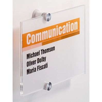 Durable Türschild Crystal SIGN 482319 21 Maße: 210 x 148 mm (B x H)