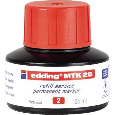 edding Nachfülltusche MTK 25 4-MTK25002 Flasche rot 25ml