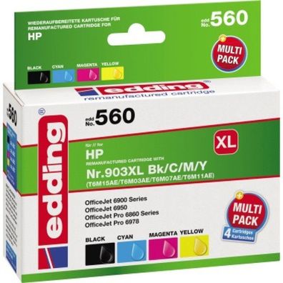 edding Tintenpatrone 18-560 wie HP903XL x 850 Seiten farbig schwarz mehrfarbig 4