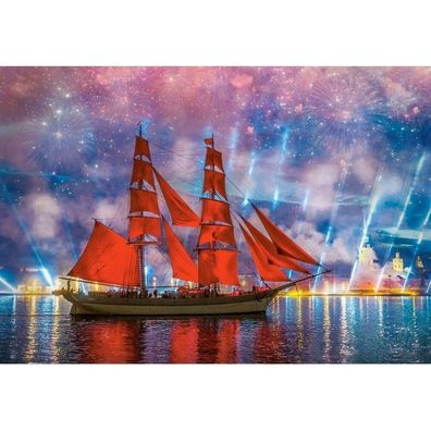 puzzlespiel Rote Fregatte 68 x 47 cm 1000 Teile