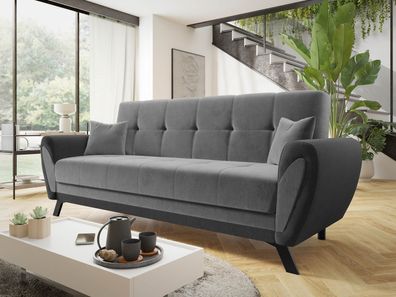 Sofa Kaja Ausziehbares Schlafsofa Bettkasten Schlafcouch Modern Farbauswahl