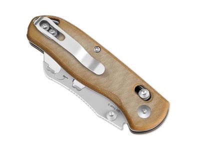 Kizer Drop Bear Utility Brown Micarta