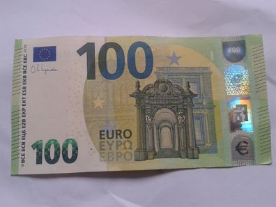 Original 100 euro 2019 Banknote Geldschein Christine Lagarde seltene WA00-Serie