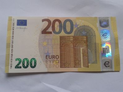 Original 200 euro 2019 Banknote Geldschein Mario Draghi EZB seltene SD700 Nr