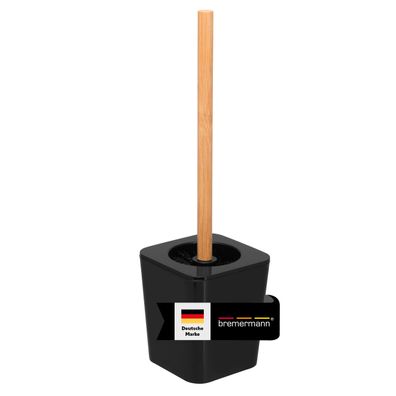 bremermann WC-Bürste CALVI aus Bambus und Kunststoff | WC-Garnitur schwarz
