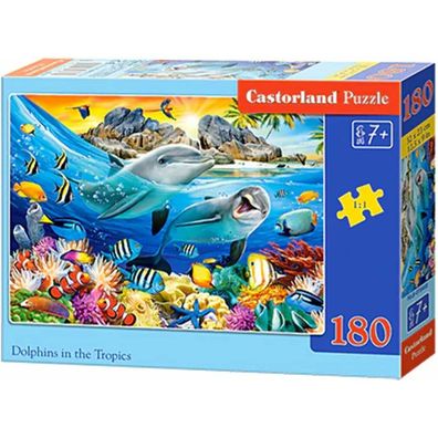 Castorland Puzzle Delphine in den Tropen 180 Teile