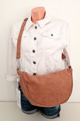 Trend: Bauchtasche Gürteltasche Cross Body Bag Cord Muster Strukturgurt Camel