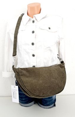 Trend: Bauchtasche Gürteltasche Cross Body Bag Cord Muster Strukturgurt Khaki