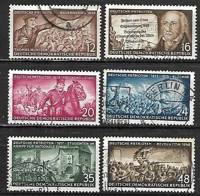 DDR gestempelt Michel-Nummer 398-403