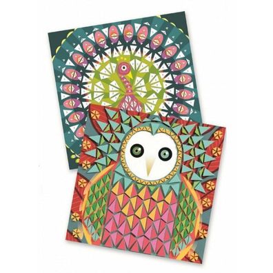 DJECO Mosaikbilder Pfau und Eule