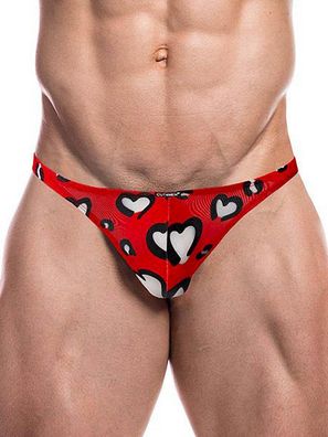 CUT4MEN Brazilian Brief Underwear Red/Hearts