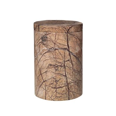 Broste 71177610 Marmor Aufbewahrungsbox OSVALD - Runde Schmuckdose Braun