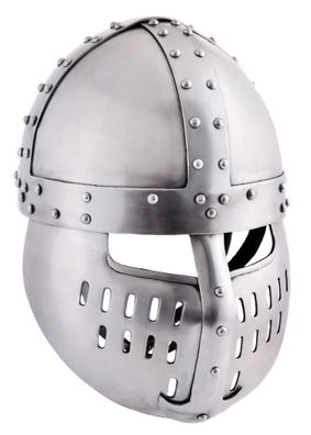 Normannischer Spangenhelm mit Gesichtsplatte, 1,6 mm Stahl