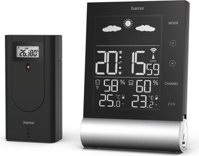 Hama Wetterstation Black Line schwarz 186417