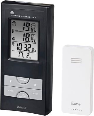 HAMA EWS-165 Wetterstation Funkuhr Außensensor Frostalarm Thermometer