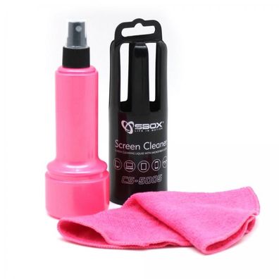 Sbox CS-5005P Bildschirmreiniger, 150 ml, Rosa