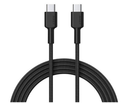 CB-CD45 USB-C - USB-C Kabel 0,9m 60W PD 3A 20V Nylongeflecht schwarz